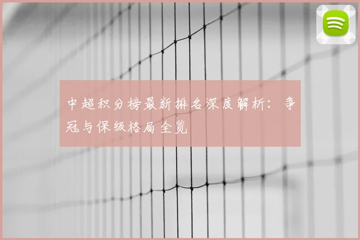 中超积分榜最新排名深度解析：争冠与保级格局全览